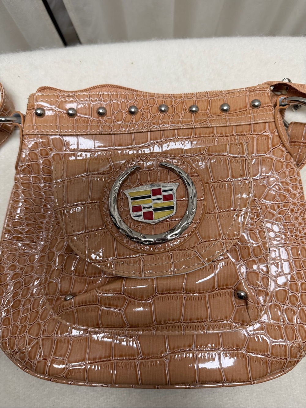 Vintage Cadillac GM Licensed M Ashley  Croc-Embossed Bag